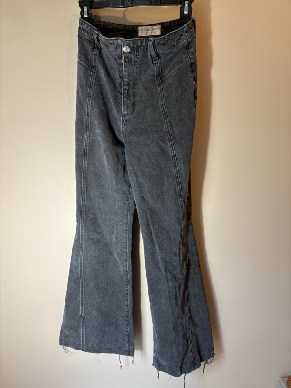 We The Free Charcoal Gray Flared Jeans